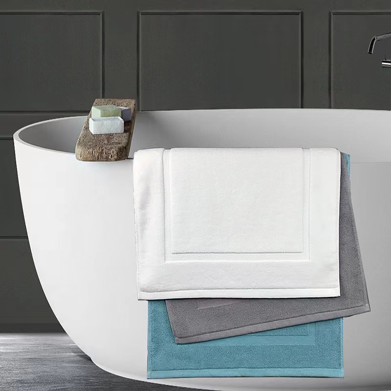Quick Dry Diatomite Bath Mat - Toalla de suelo blanca gruesa Jacquard