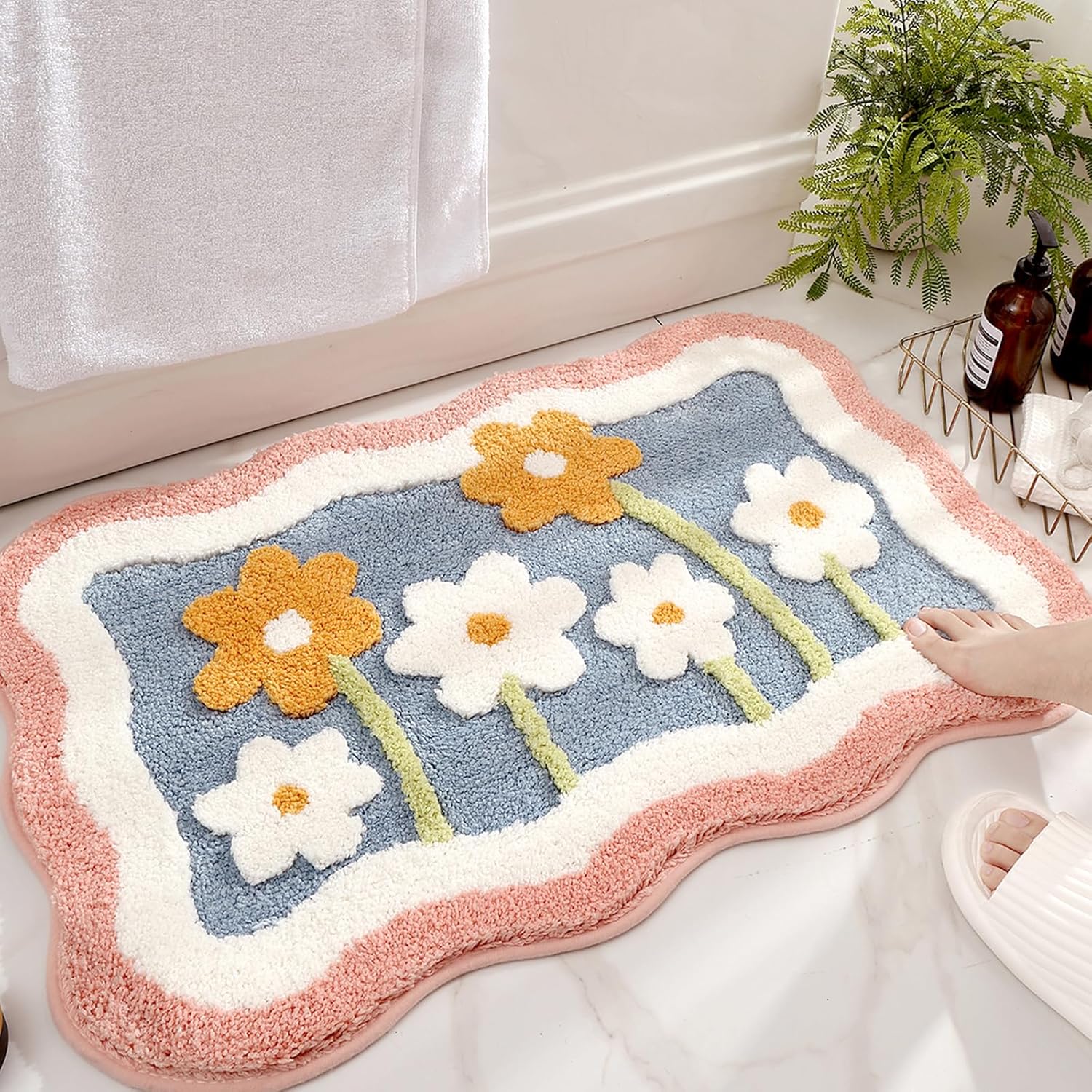 Quick Dry Diatomite Bath Mat - Alfombra de baño antideslizante, suave, de