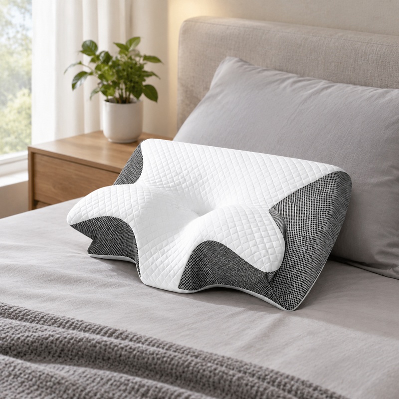 Memory Foam Orthopedic Pillow Neck Pain - Almohada ortopédica de espuma viscoelástica transpirable,