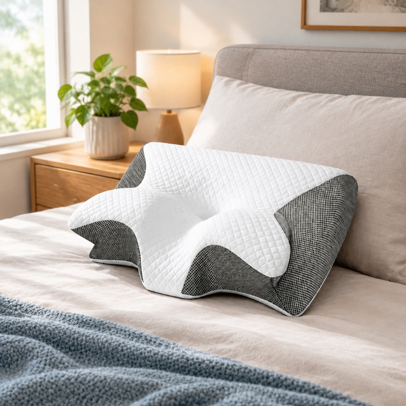 Memory Foam Orthopedic Pillow Neck Pain - Almohada ortopédica de espuma viscoelástica transpirable,