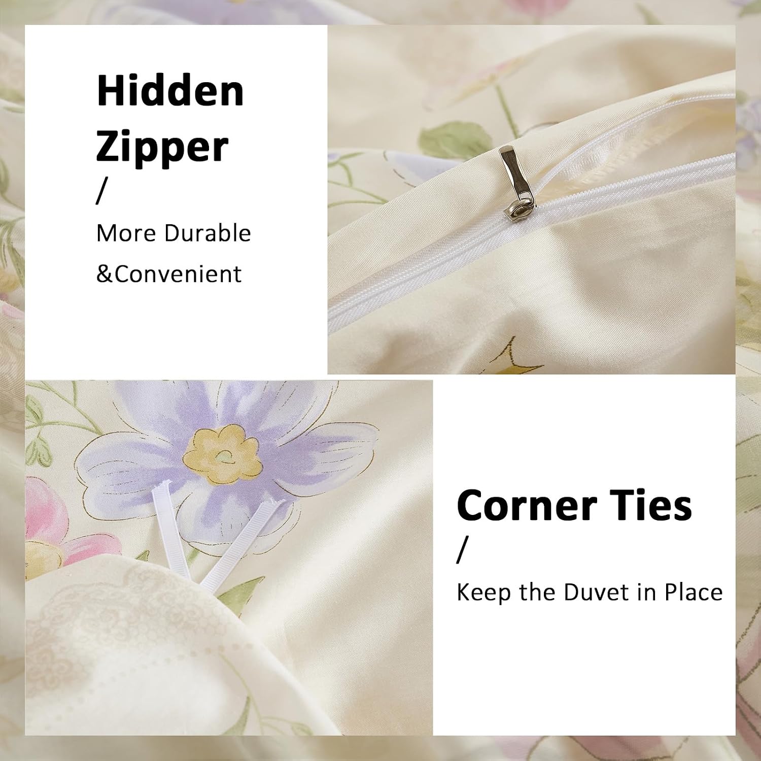 Funda de edredón con motivos f - Aesthetic Floral Duvet Cover reseña y precio