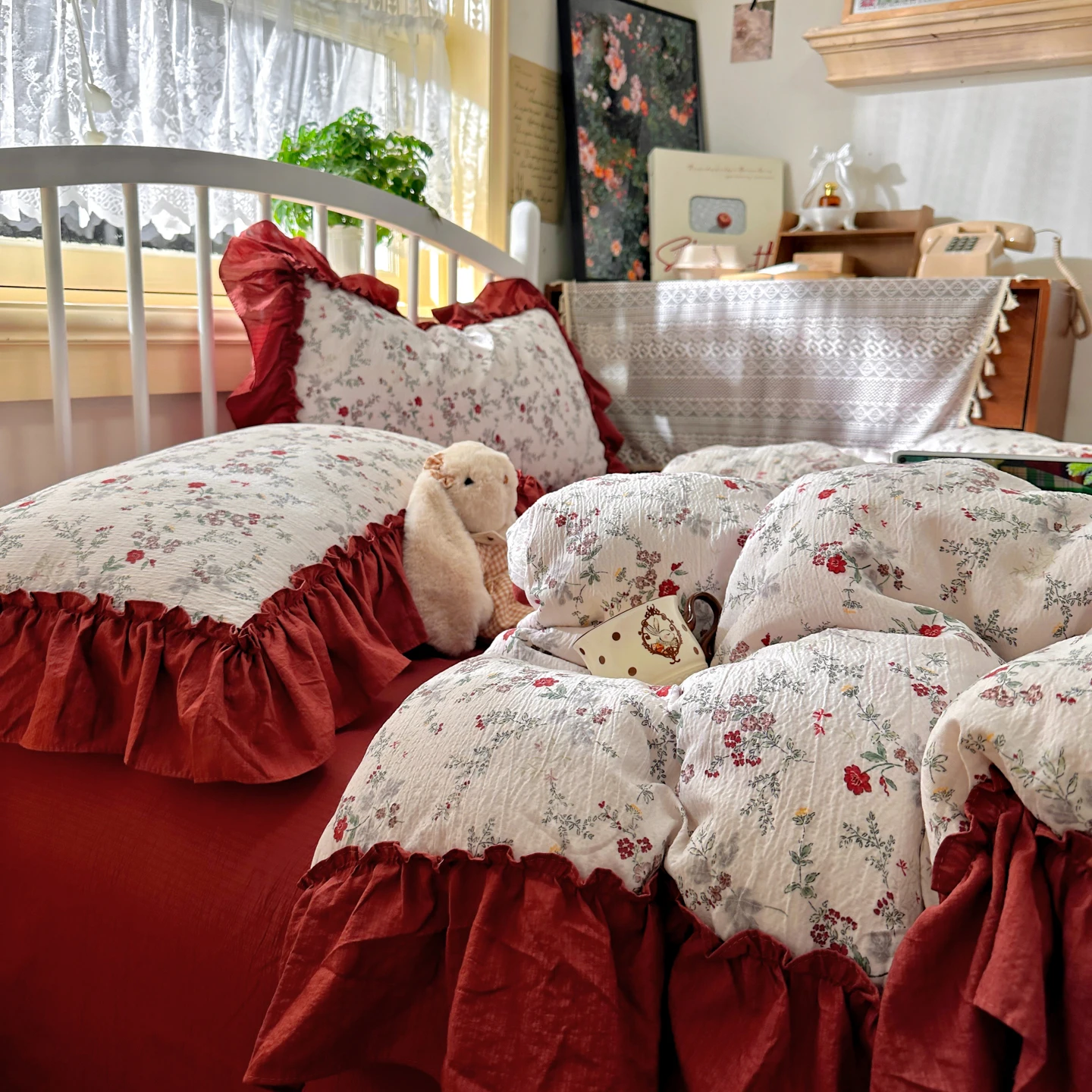 Juego de ropa de cama de estil - Aesthetic Floral Duvet Cover reseña y precio