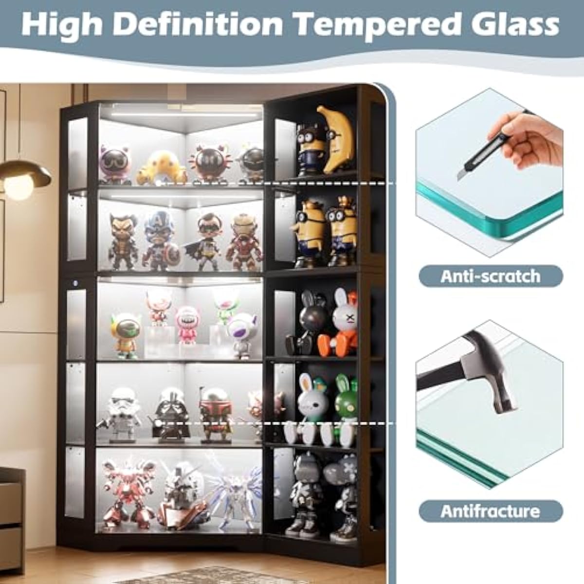 Vitrina con Puertas de Vidrio  - Lighting reseña y precio