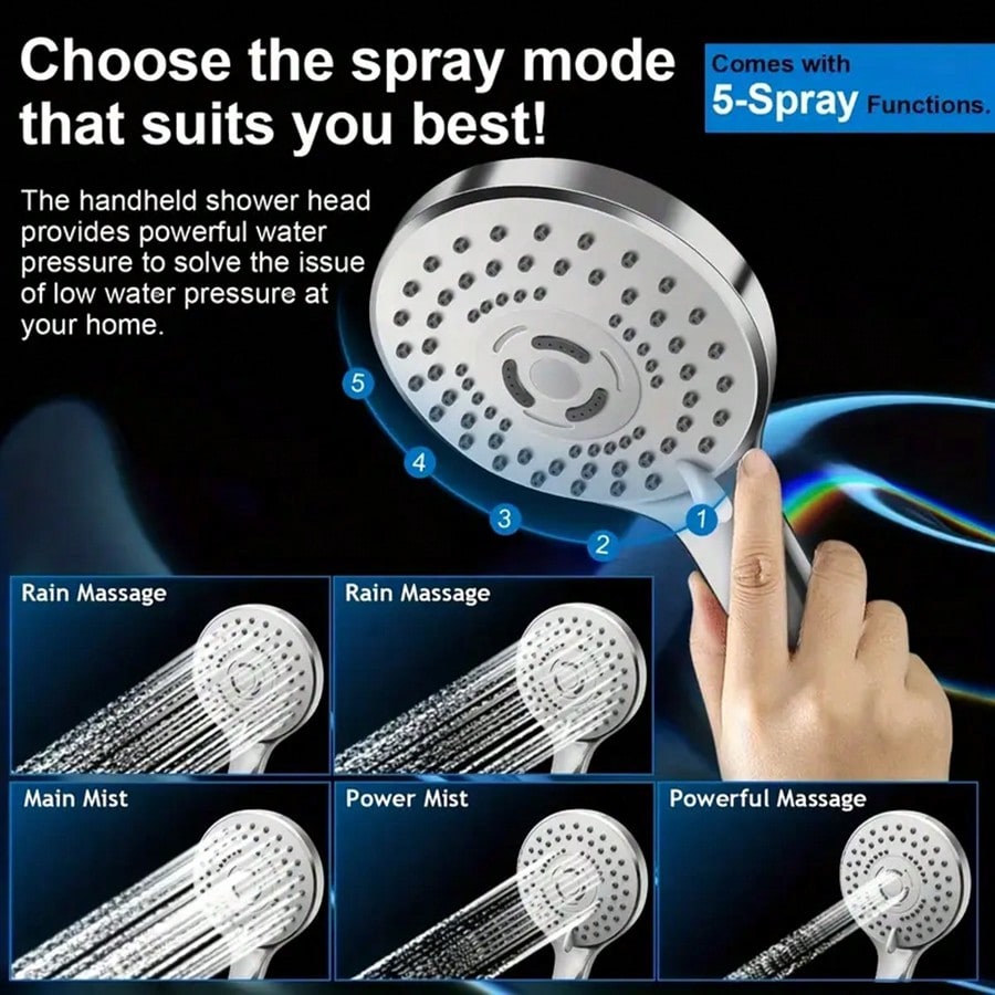 Cabezal de ducha de alta presi - High Pressure Shower Head Handheld reseña y precio
