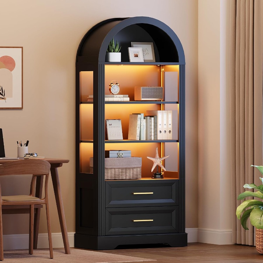 Vitrina, estantería alta con f - Storage & Organization reseña y precio