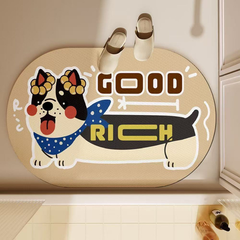 Alfombrilla de baño con diseño - Quick Dry Diatomite Bath Mat reseña y precio