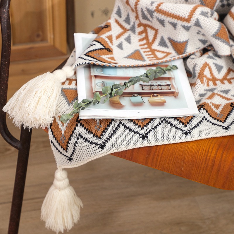 Manta Boho con Flecos Estilo S - Boho Throw Blanket Fringe reseña y precio